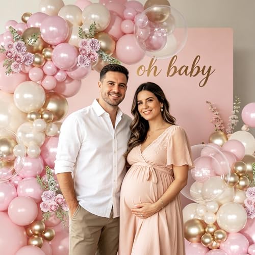 Pink and Gold Balloon Arch Kit Pearl Pink Balloon Garland Kit - Image 6