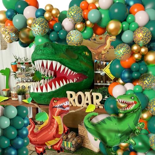 Amandir 165Pcs Dinosaur Balloons Arch Garland Kit Dino Birthday Decorations - Image 5