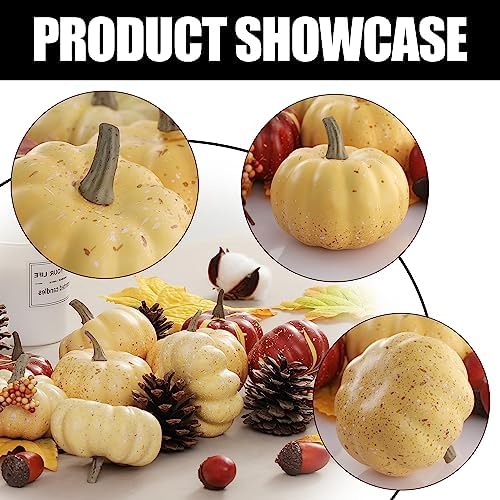 Artgar Pumpkin Decor Set, 23 PCS Fall Harvest Bowl Filler Decorations - Image 3