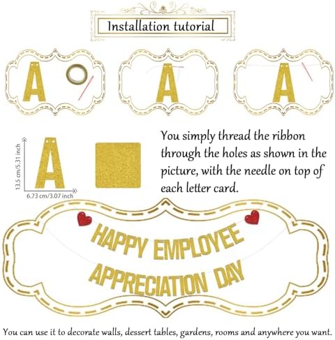 Happy Employee Appreciation Day Banner - Employee Appreciation Decorations - Thank You Employee Decorations - Image 2