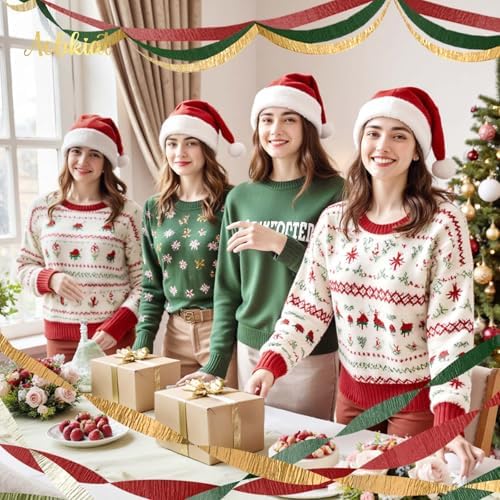 AOBKIAT Christmas Crepe Paper Streamer Party Decorations,5 Rolls - Image 5