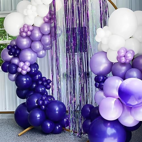 Voircoloria 90pcs Purple Balloons Garland Arch Kit, 18 12 10 5 Inch - Image 4