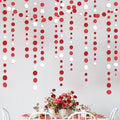 46 Ft Red Party Decorations Polka Dots Garlands Red and White Hanging Paper Circle Dots Streamer for Valentines Anniversary Birthday Graduation Wedding Christmas Holiday Bridal Shower Party Supplies by pinkblume