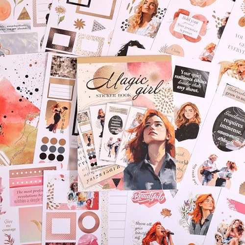 Magic Girl Decal Stickers Book For Planners, Calendars, Journals, Vision Boards, Projects, Laptop & Water Bottles – Premium Quality, Hand Drawn, Waterproof – Scrapbook Accessories For Women - 24 Pages - Image 7