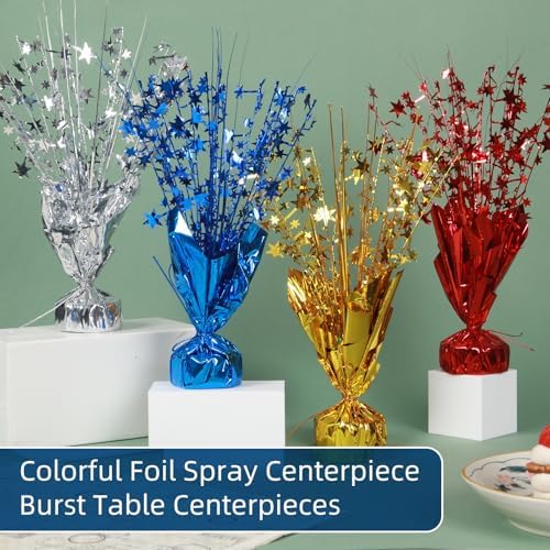 24 Pack Gold Metallic Foil Spray Centerpiece Star Table Decoration Burst Table Centerpieces for Birthday New Year Wedding Anniversary Graduation Party Supply (Gold) - Image 3