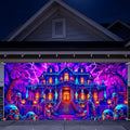 7 x 16 ft Mystic Manor Halloween Garage Door Decorations Halloween decorations Witch Door Cover, Hanging Banner Backdrop Mural for Home, Outdoor, Indoor, Spooky Party, Wall, Window by THISFIND