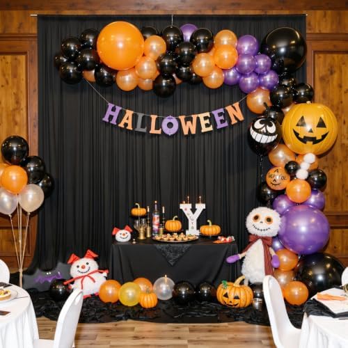 10x12 ft Black Backdrop Curtains for Weddings Parties, Birthdays and Photos - Image 2