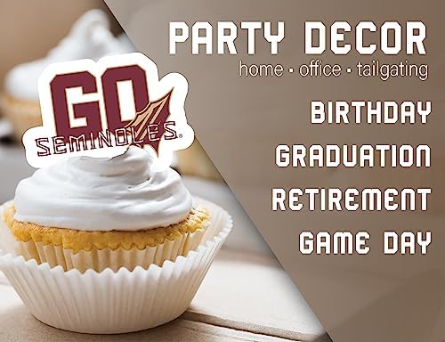 FSU Merch Party Supplies Banner Cupcake Toppers Grad Football 42 Pc - Image 6