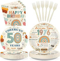 96Pcs Awesome Since 1976 Birthday Decorations for Back in 1976 Serves 24 by Greencian