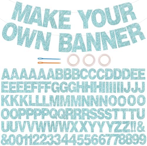 BEISHIDA Light Blue 116 PCS A-Z DIY Letter Custom Banner Party Decor by Beishida