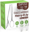 Dipoo 6.8" Clear Plastic Spoons Heavy Duty, 168 Count by Dipoo