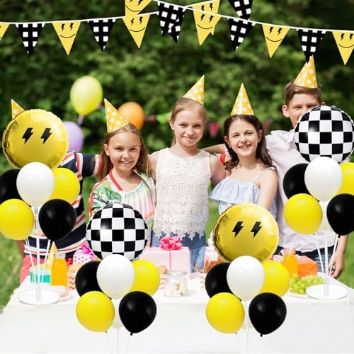 Naozinebi 4 Sets Smile Face Birthday Party Balloons Stand Kit Party Decor - Image 6