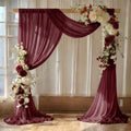 Pack of 2 Wedding Arch Drape Panel Fabric 30" x 50ft - Burgundy by MDS