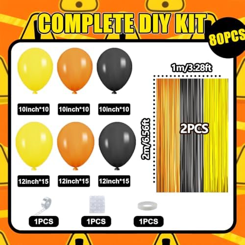 Construction Balloon Garland Arch Kit Birthday Party Decorations Supplies - Image 2