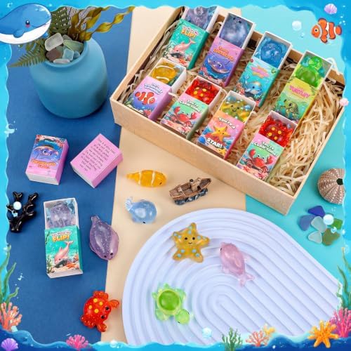 56 Sets Positive Gifts Ocean Animal Favors with Boxes - Image 5