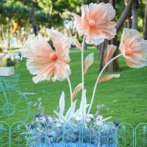 Giant Flowers for Decoration, 5.6 Ft Big Artificial Silk Flower with Stand - Image 3