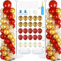 ZOIIWA 2 Sets Balloon Column Stand Kit Balloon Tower with Bases（Red Gold） by ZOIIWA