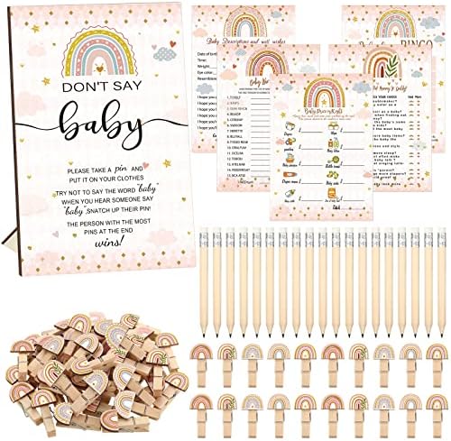 Patelai 321 Pcs Baby Shower Games Supplies, Boho by Patelai