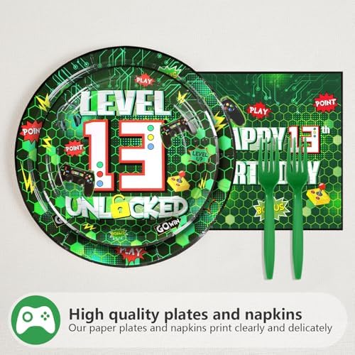 Grencian 96Pcs Video Game 13th Birthday Party Decorations Serves 24 - Image 2