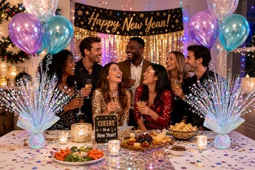 6 Pack Metallic Foil Spray Centerpiece Stars for Wedding, Birthday, Anniversary, Christmas Table Decor, Holiday Festival Baby Shower Graduation Mantle Party Decorations (Lridescent) - Image 5