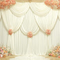 30x10ft Ivory Backdrop Curtain Panels for Parties - Wrinkle Free Polyester Photo Curtain Backdrop Wedding Back Drop Fabric Drapes for Party Decorations Background for Photography by WishCare
