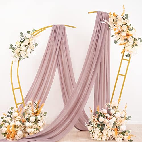 Wedding Arch Draping Fabric Sheer Chiffon Curtain Drape Wedding Party Decor - Image 4