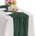 Dark Green 10FT Cheesecloth Table Runner Boho Gauze Fabric Table Runner Rustic Sheer Runner for Wedding Bridal Baby Shower Birthday Party Boho Table Decor（1 Pack Dark Green） by JALANCY