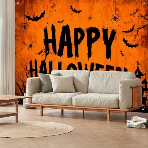 BlissYard Halloween Photo Backdrop Haunted House Moon Scene 8x6ft - Image 4