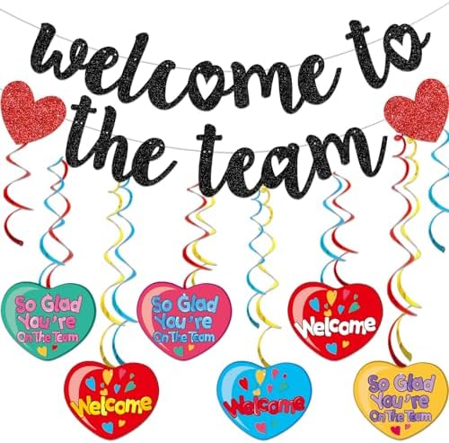 Welcome To The Team Banner Welcome Decorations Welcome Banner for Office by Yavxzvbw
