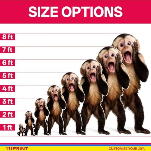 Funny Capuchin Monkey Life Size Cardboard Cutout Standee, 6FT - Image 6