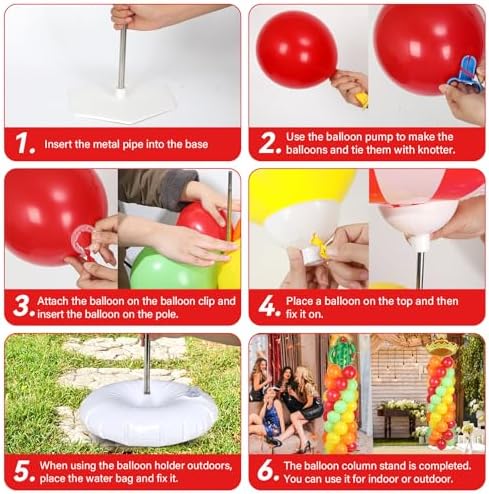 2 Sets Mexican Fiesta Balloon Column Stand Adjustable Cactus Balloon Decor - Image 4