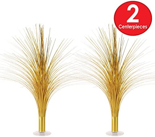 Beistle Gold Metallic Spray Centerpieces 19 Inch Lightweight Decor 2 Pack - Image 2