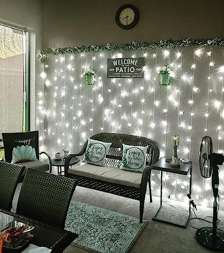Lepro Lighting Ever 306 LED Curtain Lights Cool White, Hanging Fairy Lights - Image 5