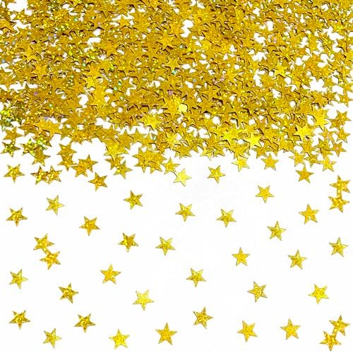 Gold Star Confetti Stars Shape Table Scatters Confetti for Star Party Wedding Decorations Beer Festival Confetti Party Sets by Unknown