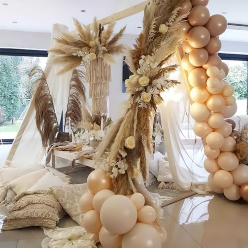 PartyWoo Nude Balloons 50pcs Apricot Fall Neutral Color 12 Inch - Image 4