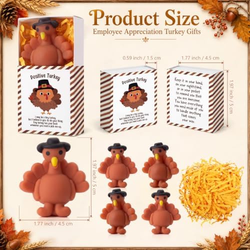12 Sets Thanksgiving Positive Gifts Fall Turkey Party Favors - Image 2