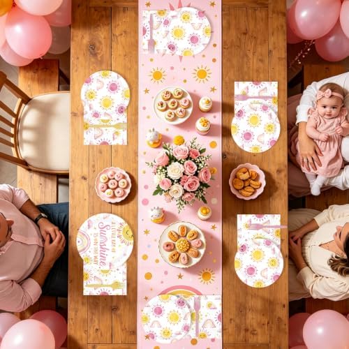 96Pcs Sunshine Baby Shower Decorations Girl Party Supplies Serves 24 - Image 7