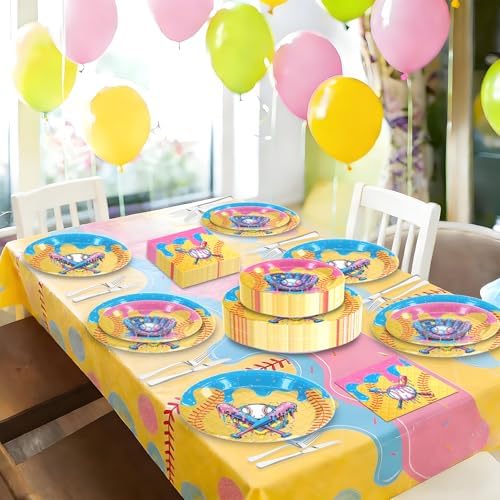Ice Cream Drip Baseball Paper Plates and Napkins Set,Serves 60 - Image 7