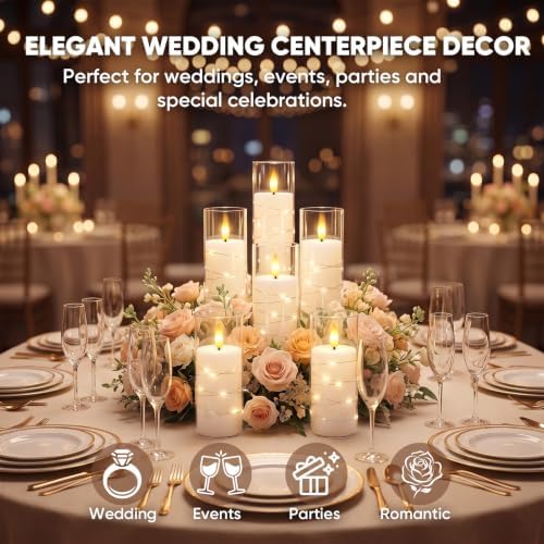 Raycare 18 Pcs Flameless Battery Operated Pillar Candles with Remote Timer - Image 2