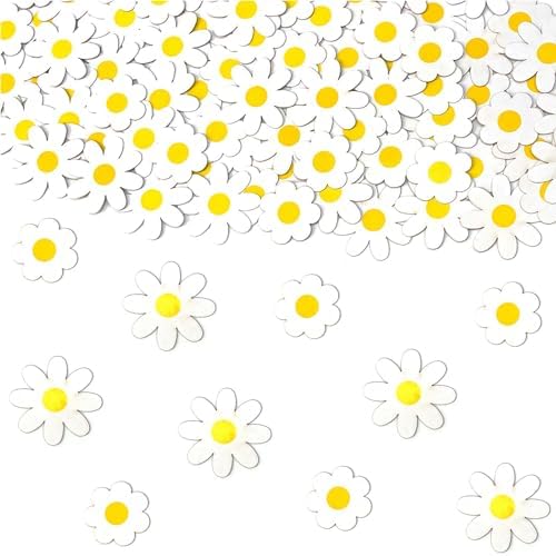 Daisy Confetti Flower Daisy Shape Table Scatters Confetti for Daisy Decorations Wedding Birthday Party Supplies Decorations Flower Party Sets by Unknown