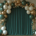 10x10FT Dark Green Backdrop Curtains for Wedding Parties, Wrinkle Free Photo Backdrop Curtains for Wedding Birthday Party Baby Shower, Fabric Drape with Rod Pockets 5ft x 10ft, 2 Panels by Unknown