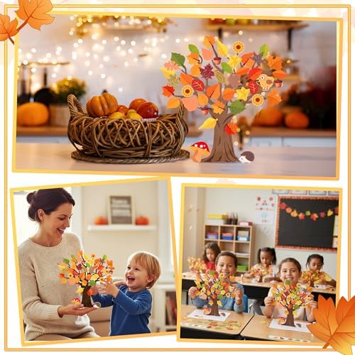 30 Set Fall Trees Craft Kits Make Your Own DIY Thanksgiving Tree Decoration - Image 6