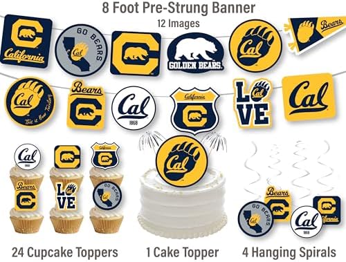 UC Berkeley Merch Graduation Decorations Party Supplies Banner 42 Pcs - Image 3