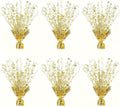 6 Pack Metallic Foil Spray Centerpiece Stars for Wedding, Birthday, Anniversary, Christmas Table Decor, Holiday Festival Baby Shower Graduation Mantle Party Decorations (Light Gold) by Unknown