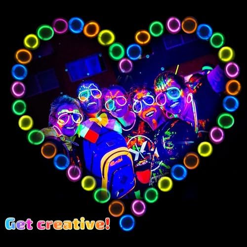HONLYNE 300 Pack Glow Sticks Party Favors Bulk, 8" Glow in the Dark Party Supplies, Party Favors for Kids 8-12, Neon Glow Stick Bracelets & Necklaces for Raves, Halloween, Christmas, Birthdays - Image 6