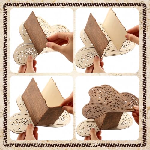 Cinnvoice 6 Pcs Cowboy Hat Centerpieces for Table Wooden Western Decor - Image 4