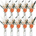 Qinyoung 10 Set Dried Pampas Grass Table Centerpiece for Wedding, Orange by Qinyoung