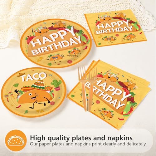 96Pcs Mexican Themed Taco Birthday Party Decorations, Serve 24 - Image 3