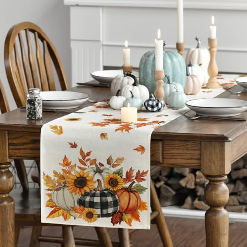 Artoid Mode 210 GSM Fall Table Runner Home Party Decor 13x72 Inch - Image 3