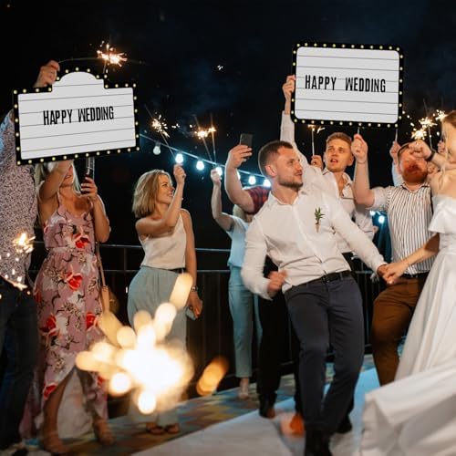 Feifeiya 6 Pack Wedding Bottle Service Sign with Letters, Fashion, Black - Image 5